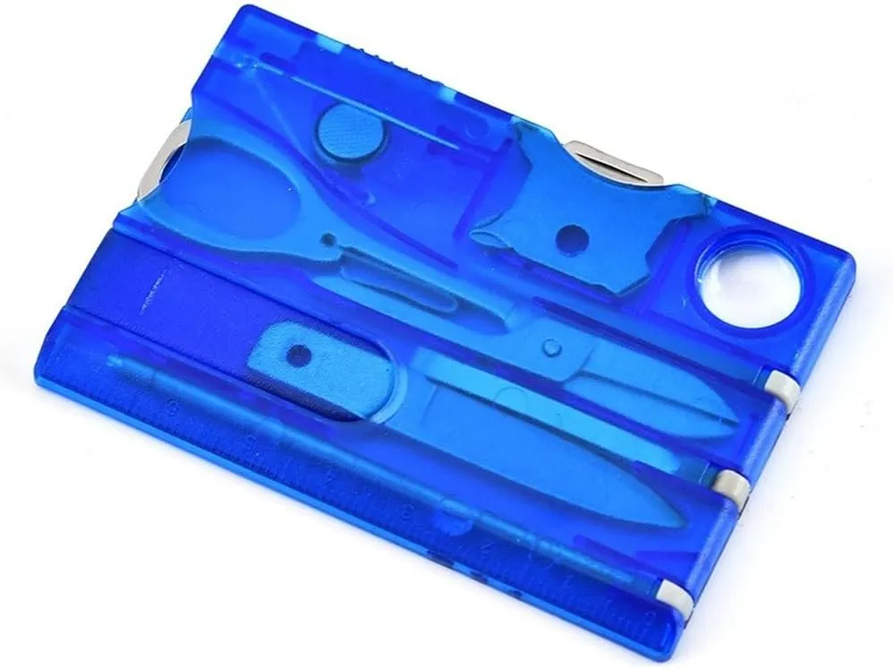 10 in 1 Pocket Credit Card Portable Multi Tool Outdoor Camping Equipment 1 Box Portable Hiking Card Tool Gear Convenient Design