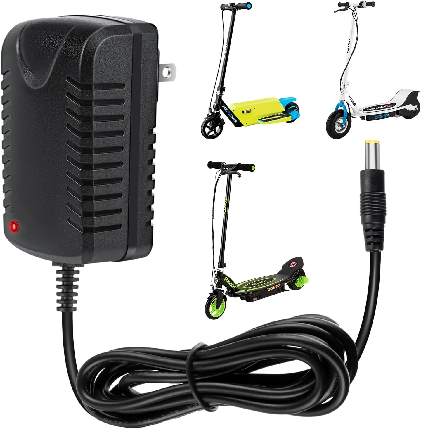 12V Kids Ride On Charger for Razor Power Core E90 E95 Electric Scooter Black Label Powercore E90 E95 MX125 Dirt Rocket 12V Kids Ride on Car Toys Car Charger