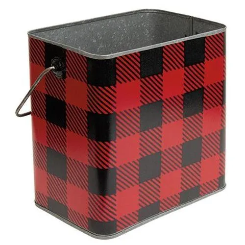 2/Set, Nesting Metal Buffalo Check Buckets