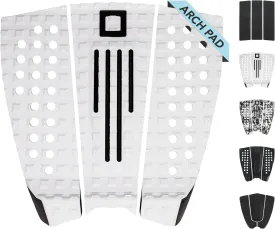 3-Piece Traction Pad - Arch, Flat, or Front - Maximum Grip, Super Strong 3M Adhesive - Fits All Surfboards: Shortboard, Fish, Longboard, SUP, Skimboard - Stomp or Deck Pad
