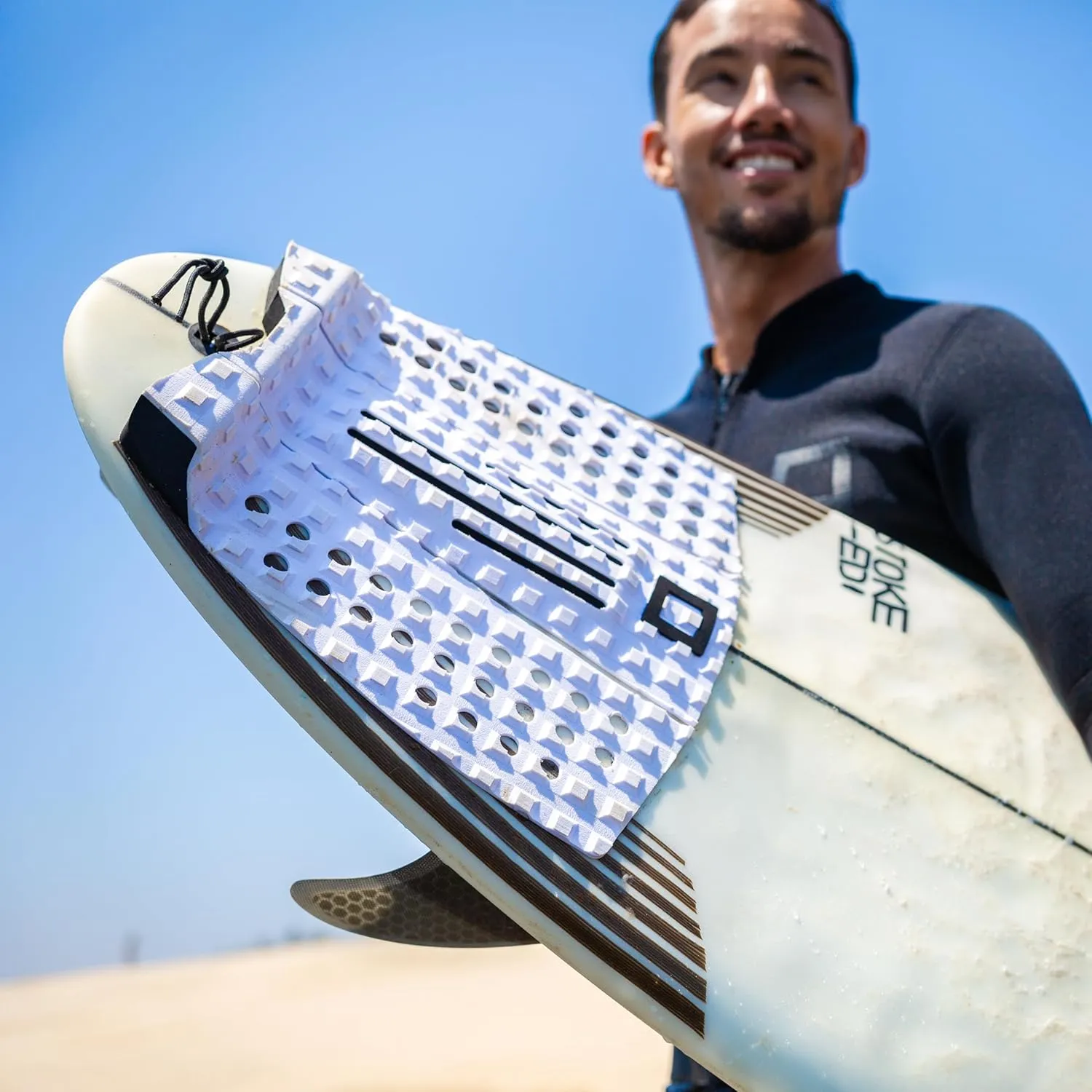 3-Piece Traction Pad - Arch, Flat, or Front - Maximum Grip, Super Strong 3M Adhesive - Fits All Surfboards: Shortboard, Fish, Longboard, SUP, Skimboard - Stomp or Deck Pad