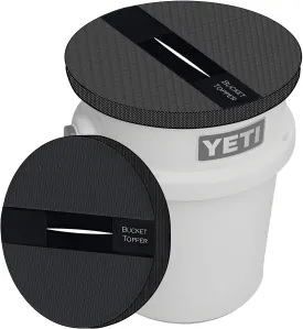 5 Gallon Bucket Lid - Multi-Purpose Convertible Cover with Access Hole for Boat Trash Can, Fishing Bucket & Bait Container - Bucket Accessories - 2 Pcs