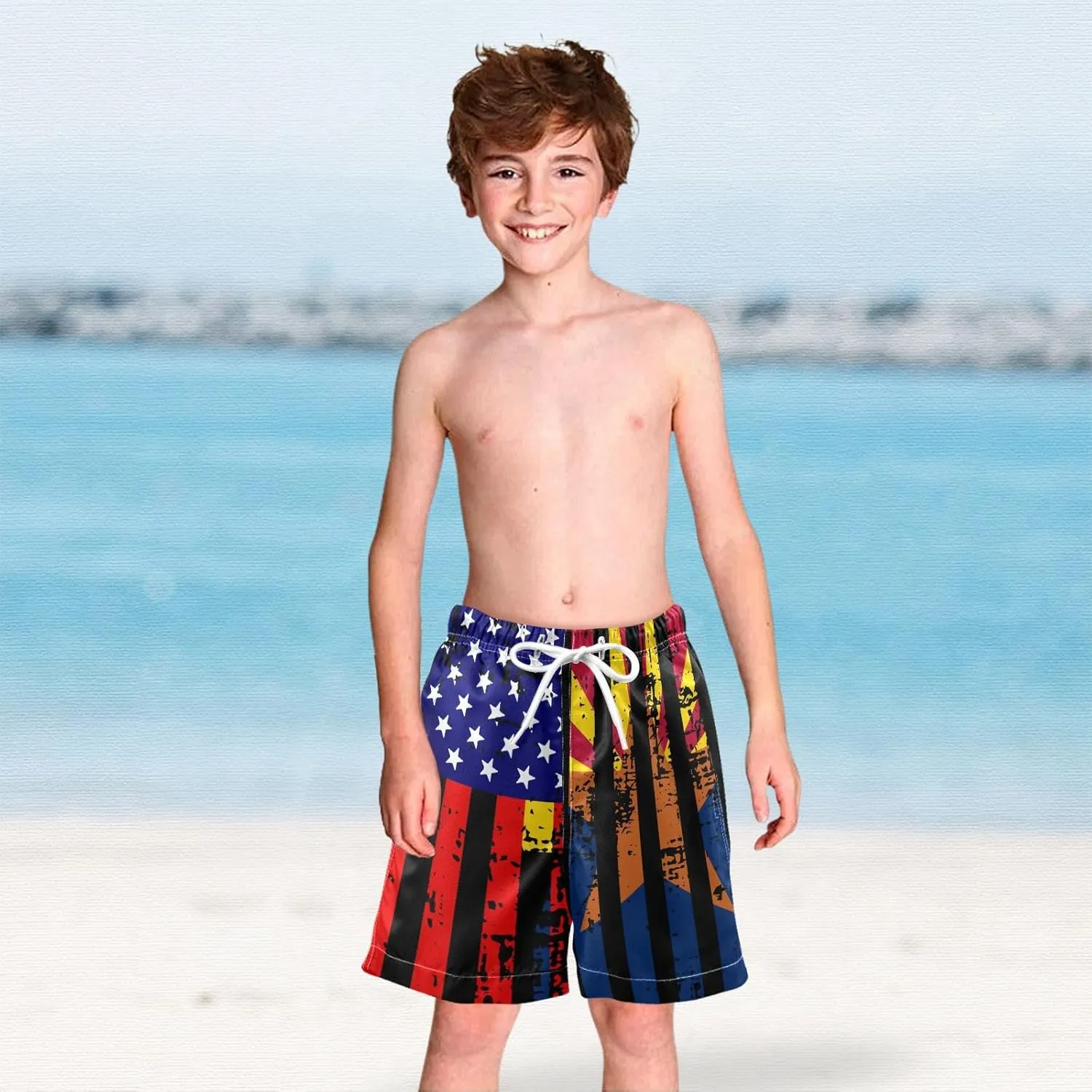 Board Shorts Boys Swim Trunks with Mesh Liner, Boys Toddler Swimsuit Swimwear, 2T