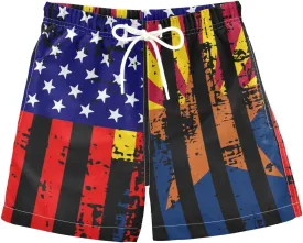 Board Shorts Boys Swim Trunks with Mesh Liner, Boys Toddler Swimsuit Swimwear, 2T