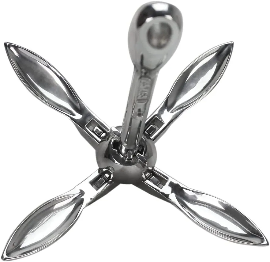 Extreme Max 3006.6672 BoatTector Stainless Steel Folding/Grapnel Anchor - 1.5 lbs. (Pack of 2)