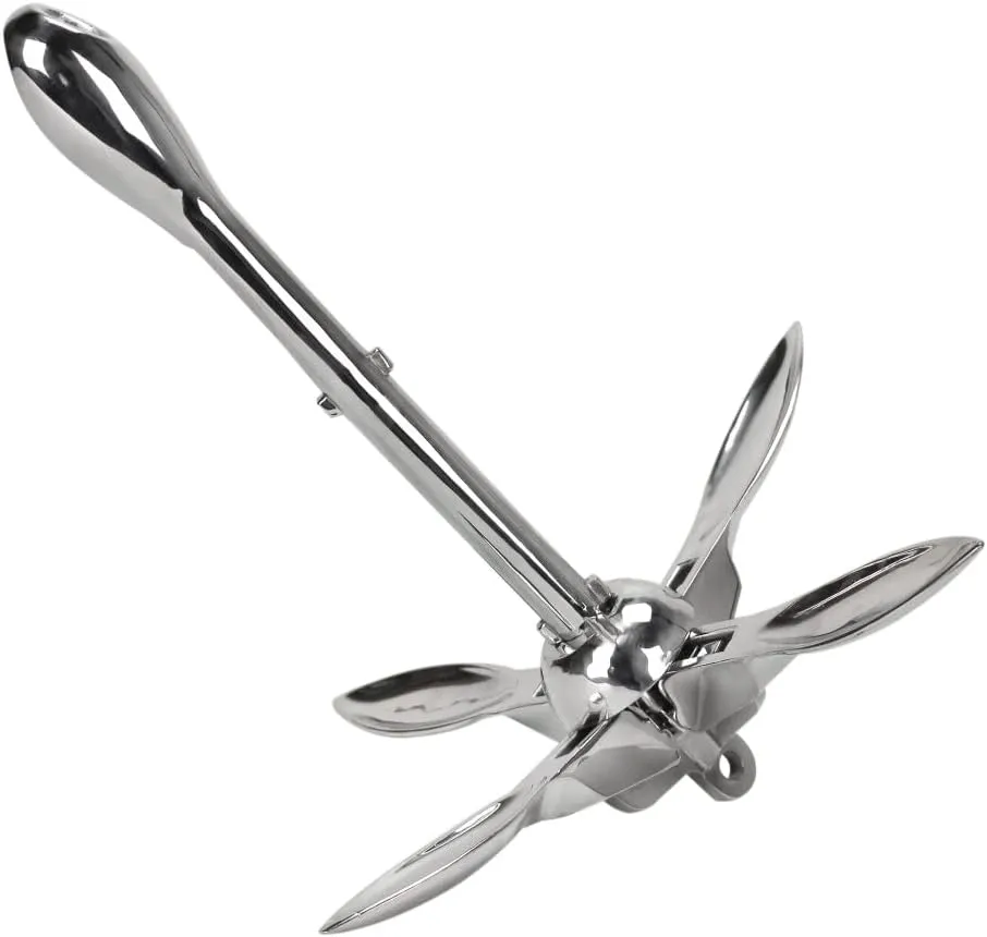 Extreme Max 3006.6672 BoatTector Stainless Steel Folding/Grapnel Anchor - 1.5 lbs. (Pack of 2)