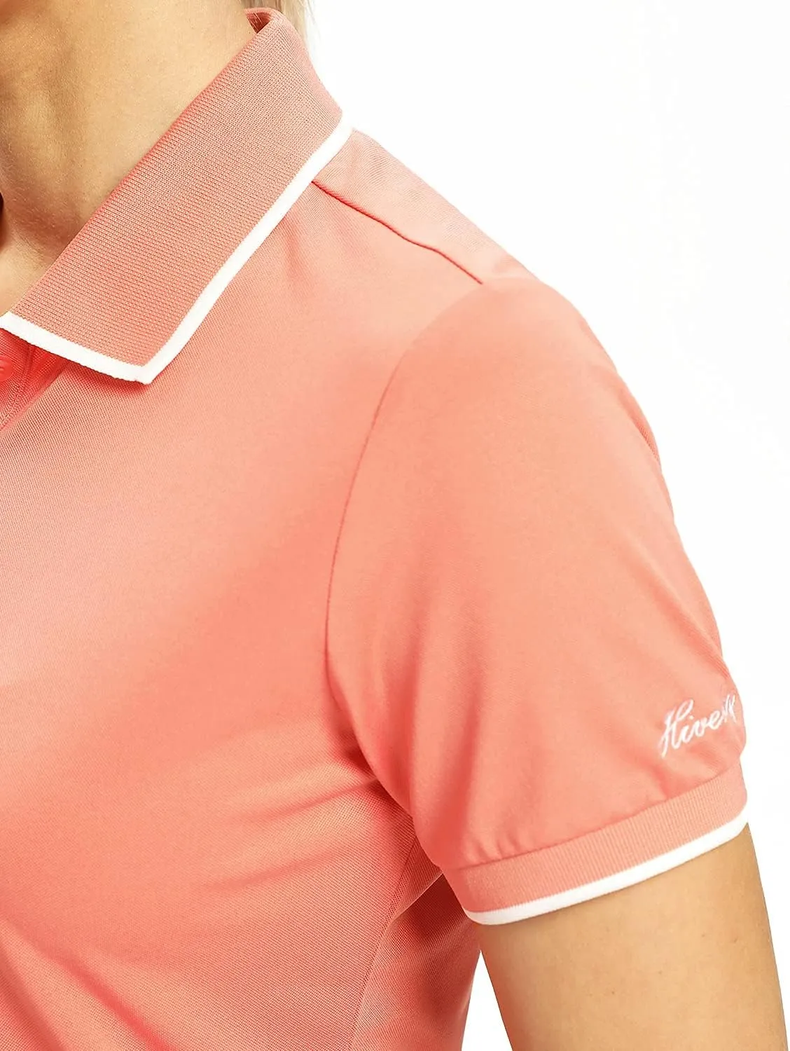 Hiverlay Women Golf Shirts Polo Shirts for Women UPF 50  Lightweight Quick-Dry Collared Tennis Daily Shirts Work Tops