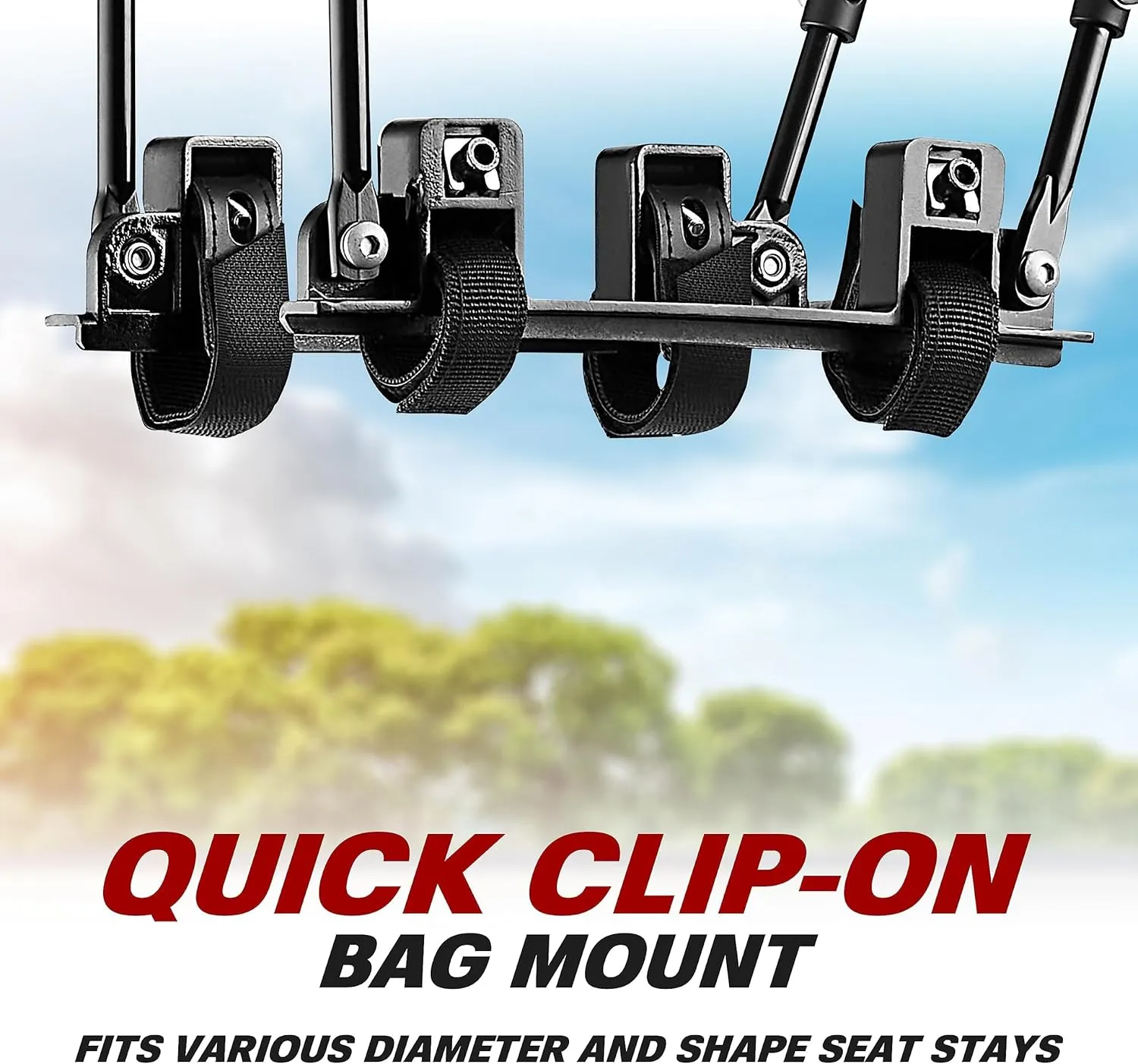Ibera Bike Rack - Bicycle Touring Carrier Plus  for Disc Brake/Non-Disc Brake Mount, Fat Tire Bikes, Frame-Mounted for Heavier Top & Side Loads, Height Adjustable for 26"-29" Frames
