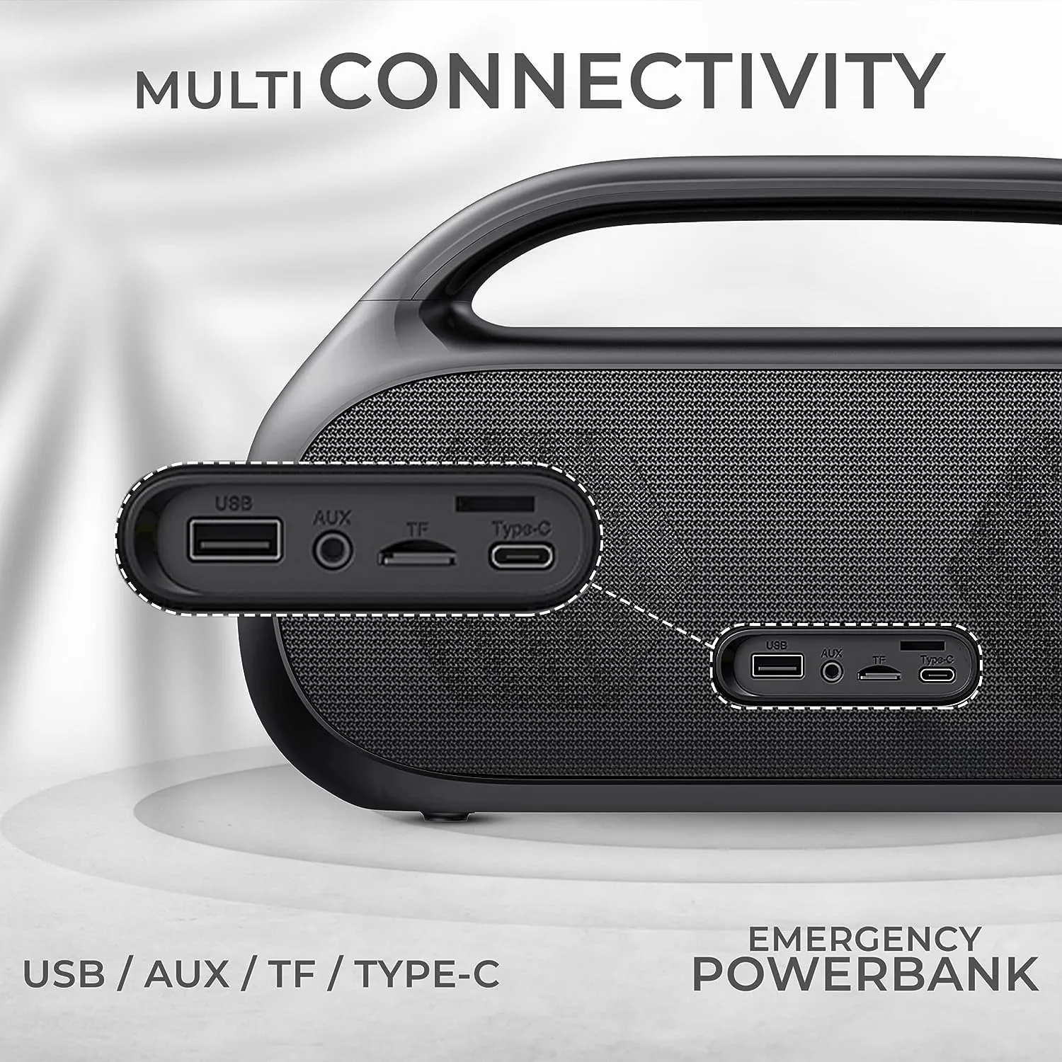 iGear Grape Portable ‎iG-1147 Wireless Speaker with 70W Output, with Wireless Rechargeable MIC, RGB LED's, TWS Mode, Multi-Compatibility Modes Type-C Charging