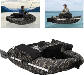 Inflatable Fishing Boat, Fishing Belly Boat, Outdoor Fishing Float Tube, Portable Fishing Raft for Angling, 286LBS Load Capacity