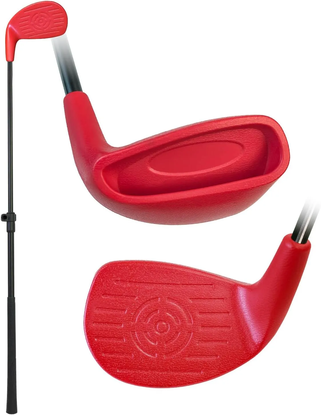 KOFULL Golf Club with Oversize Club Head for Golf Game Buckets, Extendable Shaft/Steel Shaft for Backyard Golf Game, Yard Golf Club for Adults Junior Family, Hit Plastic Foam Balls in Grass, Parks