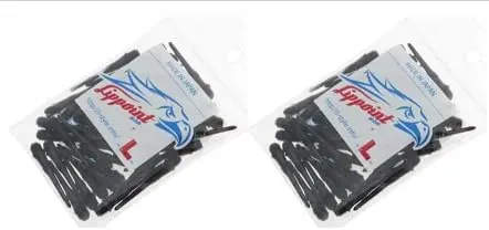 Lippoint USA Dart Tips  Black | 2BA Soft Tip Point Replacements  100 Pack