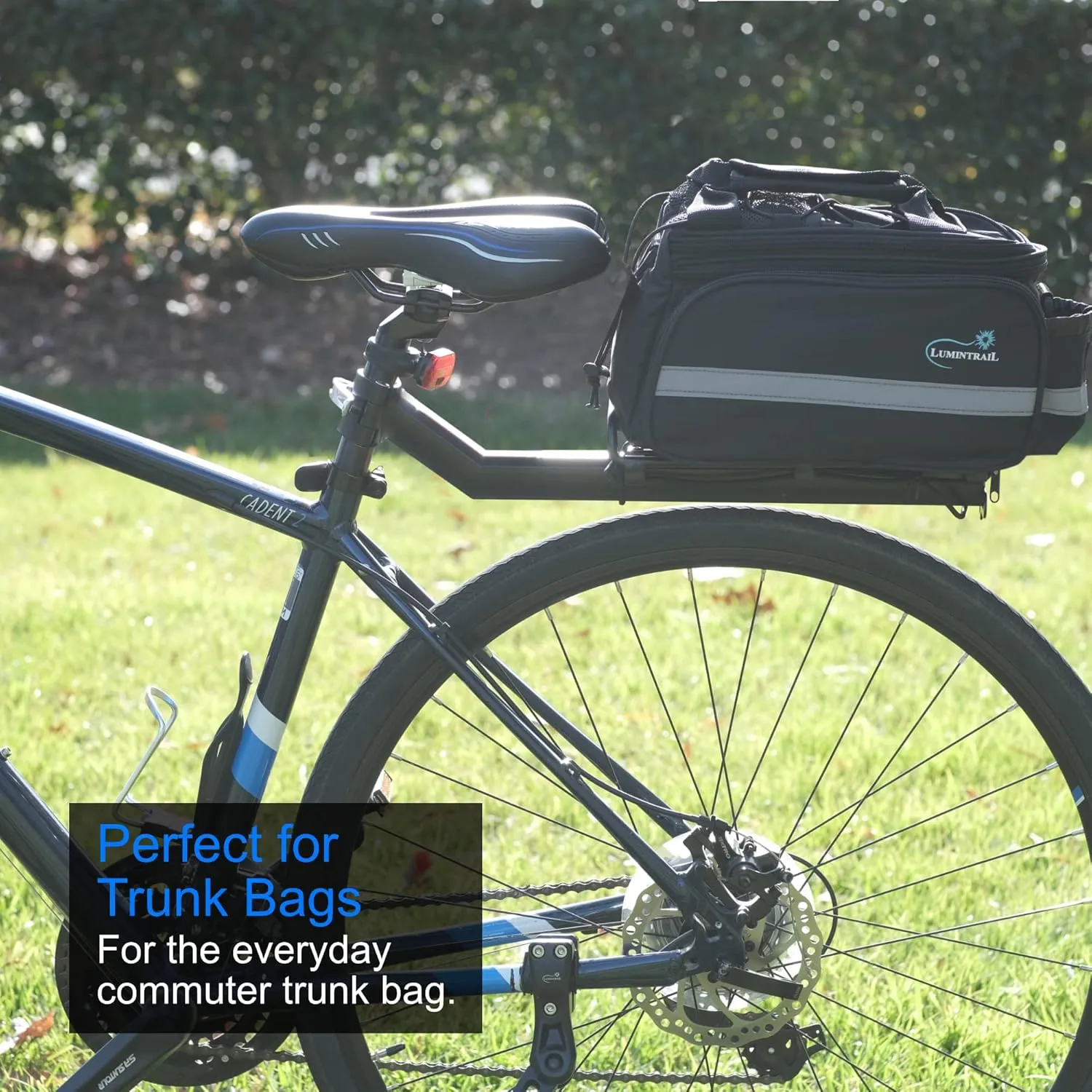 Lumintrail Bike Cargo Rack, Seatpost Mounted Bicycle Luggage Carrier with 20 LBs Weight Capacity for Trunk Bags and Quick Release Handle