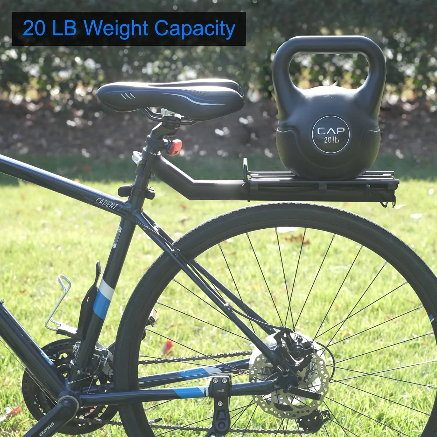 Lumintrail Bike Cargo Rack, Seatpost Mounted Bicycle Luggage Carrier with 20 LBs Weight Capacity for Trunk Bags and Quick Release Handle