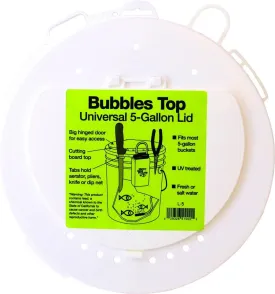 Marine Metal L-5 Bubbles Top 5 Gallon, Universal Lid W/Tabs, White