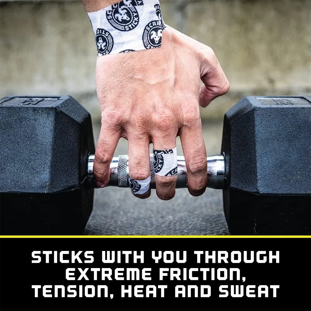 Scary Sticky Premium Athletic Tape | Weightlifting Tape | Thumb Tape for Hook Grip ??Sticks with You Through The Toughest Fitness Workouts and Lifts