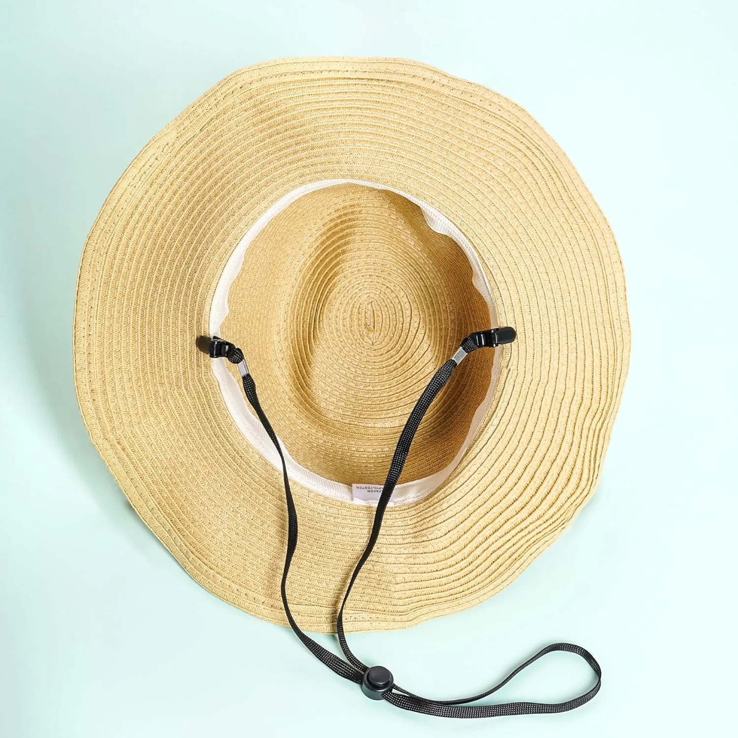 Sucrain 5 Pieces Adjustable Hat Strap Clips Hat Chin Cord for Golfing, Fishing, Boating