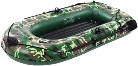 TEmkin Folding Inflatable Boat with Air Pump Paddle, Fishing Kayak, Leisure Kayak, Green, 198x122cm