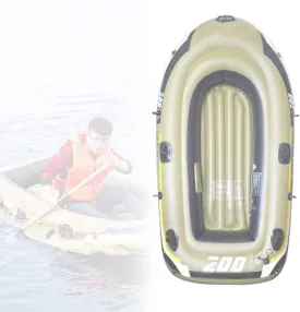 TEmkin Inflatable Kayak 4 Person Inflatable Boat Folding PVC Inflatable Canoe 260Kg Load Bearing with 2 Paddle Mounts for Fishing Diving
